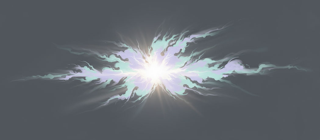 Ethereal illustration of a gentle breath becoming soft light dispersing into open space in dove gray and lavender tones