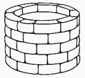 Stone well illustration